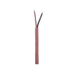 VIAKON 9489 Bobina de 305 Metros (1000 Pies) de Alambre 2 x 18 AWG Color Rojo FPLR Incendio Hecho en Mexico