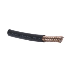 VIAKON RG8USYS/30M Cable Coaxial / RG8 / 30 Metros (98.43 Pies) / 50 OHMS / 4.1 dB / Malla de Cobre al 97 % / Hecho en Mexico / Intemperie
