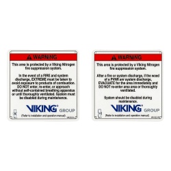 VIKING 24587-S Senalamiento de Advertencia Exterior Nitrogeno | Sistemas de Extincion Oxeo
