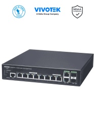 VIVOTEK VIV3720011 VIVOTEK AW-GEV-108A-130 - Switch Gigabit PoE Administrable con 8 puertos GE 2 Puertos GE Combo SFP / RJ45 150W totales 30W por puerto compatible con VIVOCAM
