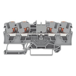 WAGO 2204-1401: borna de paso de 4 conductores, 4 mm², 32 A, 800 V, Push-in CAGE CLAMP® - Img 2