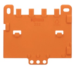 WAGO 222-505 Placa de Retencion de Cables / Para Portadores de Montaje / Serie 221 y 222 / Snap-in / 4 mm Ancho / 5.6 g Peso