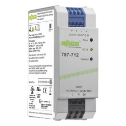 WAGO 787-712: fuente de poder Eco, 24 VDC, 2.5 A, monofásica, terminales de 4 mm²