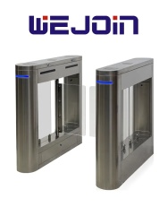 WEJOIN WJN0920010 WEJOIN WJTBH101BLSP - Barreras Peatonal Tipo Swing Barrier con Aletas de Acrilico pase Bidireccional Compatible con Control de Acceso 3 Millones de Ciclos pase 25-35 Personas por min