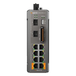 WI-TEK SP3010FML2(V3) Switch de Red SP3010FM-L2 (V3) / 8 Puertos 10/100/1000Mbps PoE / 2 Puertos SFP 1000M/2.5Gbps / 240W PoE Budget / 26Gbps Capacidad de Conmutacion / 19.3Mpps Tasa de Reenvio / DIN-