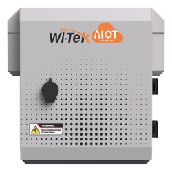 WI-TEK WI-IOTBOXMINIV1 Gabinete de Acero Ventilado para Exterior 250 x 250 x 180 mm con Rieles DIN y 4 Placas Laterales para Montaje de Equipos por Fuera