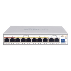 WI-TEK WI-PCES210G Switch PoE / Administracion en la nube / Con 8 puertos 10/100 Mbsp PoE af/at / 2 Puertos Uplink 10/100/1000 Mbps / Presupuesto 100 W / PoE hasta 250 metros / Soporta protocolo ONVIF
