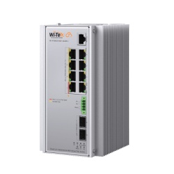 WI-TEK WI-PCMS310GF-ALIEN-I Switch Industrial Administrable Gigabit con 2 Puertos PoE bt + 6 Puertos PoE af/at o 24 V Pasivo + 2 SFP Gigabit 240 W