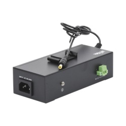WI-TEK WI-PS302G-UPS Inyector PoE industrial / Con UPS No-Break / Cuenta con 2 Puertos Gigabit (1 PoE 24/48V pasivo) / Salida DC 12V