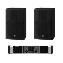 YAMAHA CHR12KIT/PX Kit de Refuerzo Sonoro / 2 Bocinas Pasivas 2 Vías 12" / Amplificador Clase D 2x1050W @ 4Ω / DSP Integrado / Bass-Reflex 54 Hz - 20 kHz