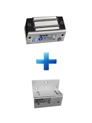 YLI YLE0850016 YLI YM60ZPACK Paquete de Cerradura Magnetica YM60 60Kg (120LB) incluye Soporte de Fijacion tipo Z