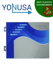 YONUSA YON6500002 YONUSA EY10000127AF - Energizador de Alta Frecuencia para Cerco Electrico 10 000 V Cobertura de hasta 10 000 metros Lineales (o 2 000 metros en 5 Lineas) Incluye Interfaz con 2 Zo
