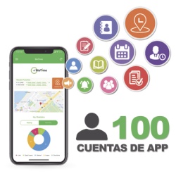 ZKTECO BIOTIMEAPP100 Licencia para realizar checadas de asistencia desde Smartphone (APP) con envio de fotografia y ubicacion por GPS / Compatible con BIOTIMEPRO / Licencia para 100 usuario