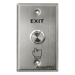AccessPRO APB-87022D Boton de Cabeza Plana / Exterior IP66 / Estetico / Placa de Acero Inoxidable