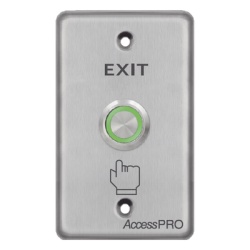 AccessPRO APBIVC Boton de Aro Iluminado Color Verde/ IP65 / Diseno Elegante / NO COM NC