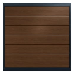 AccessPRO APDOOR-127B Puerta de Garage de Alta Calidad / Linea Central / Imitacion madera / oscura / 12x7 pies / AISLADA / Estilo Americana.