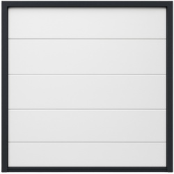 AccessPRO SEC-DOOR12-21 Sección Puerta Garage / Estilo Americano Lisa / Panel 21" / Acero Galvanizado Calibre 26 / Poliuretano 42 mm / Aislante Térmico Acústico / Color Blanco