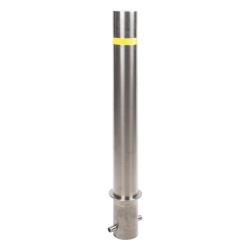 AccessPRO XB-900-F Bolardo Fijo de Acero Inoxidable de 900 mm de Altura / Ideal para aplicaciones delimitaciones de automoviles