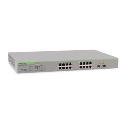 ALLIED TELESIS AT-GS950/16PS-10 Switch PoE+ Gigabit WebSmart de 16 puertos 10/100/1000 Mbps (2 x Combo) + 2 puertos gigabit SFP (Combo) 185 W