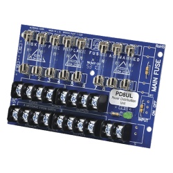 ALTRONIX PD8UL Tablero distribuidor de voltaje 8 salidas con fusible de proteccion. Para uso con Fuentes de poder ALTRONIX.