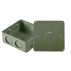 AMANCO-WAVIN ATUP-100CYT Caja Cuadrada y Tapa para Tuberia PVC Conduit de 1".