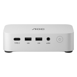 AOC A3AR5 Mini estacion de trabajo (Mini PC) / AMD Ryzen 5 7430U / Wi-Fi 6 + Bluetooth 5.2 / 16 GB DDR4 + 512 GB SSD / 6× USB 3.0 + 2.5G Ethernet / Windows 11