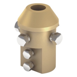 APLICACIONES TECNOLOGICAS AT-011-A Adaptador de Punta Pararrayo PDC en Mastil 1 1/2".