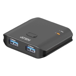 ATEN US4322 Switch USB 3.2 Gen 1 Essentials | 2 Puertos USB Tipo-A | 2 Computadoras | 5 Gbps | InstaSync | Boton Fisico | Diseno Compacto | Plug-and-Play