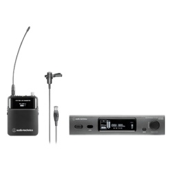 AUDIO-TECHNICA ATW-3211/831DE2 Sistema Inalambrico | Banda DE2 | 40 Canales Simultaneos | Alcance 100 m (328 ft) | Receptor True Diversity | Transmisor Body-Pack con Microfono Lavalier