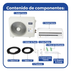 AUFIT CHI-R32-24K-220 Minisplit WiFi Inverter / SEER 17 / 24 000 BTUs ( 2 TON ) / R32 / Frio y Calor / 220 Vca / Filtro de Salud / Compatible con Alexa y Google Home. - Img 10