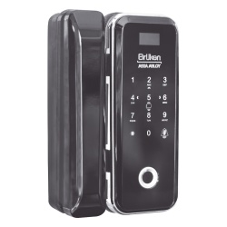 BRUKEN ASSA ABLOY BRK3550 Cerrojo Electronico con Lector de Huella/ Contrasena/ Tarjeta para Puerta de Vidrio