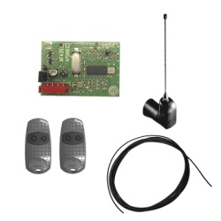CAME KIT-CME-WL Kit Receptor inalambrico con antena / Hasta 45M en linea de vista / INCLUYE dos controles y 3 metros de cable RG58 para la antena