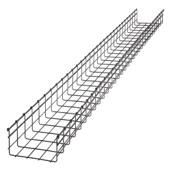CHAROFIL CH-105-200EZ Charola Tipo Malla 105/200 mm Acabado Electro Zinc Hasta 334 Cables Cat6 Tramo de 3 Metros
