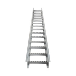 CHAROFIL CH-E89PX9AK Escalera de Aluminio Portacables / Perfil Z / Peralte 3 1/4" /Paso 9" / Ancho 9" / 3.66 metros / Capacidad Max. 205 Cables / Incluye Cople Union y Tornilleria