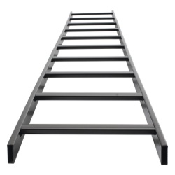CHAROFIL CHET1X12EPK Escalera Tubular de 1.5" de Peralte y 12" de Ancho y 3.05 Metros de Largo Pintura Epoxica Color Negro Ideal Para Utilizarse en Centros de Datos o Cuartos de Telecomunicacionesl in