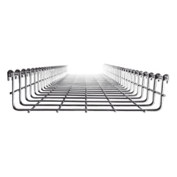 CHAROFIL MG-50-434EZ Charola Tipo Malla 66/250 mm Acabado Electro Zinc Hasta 263 Cables Cat6 Tramo de 3 Metros