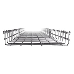 CHAROFIL MG-50-435EZ Charola Tipo Malla 66/300 mm Acabado Electro Zinc Hasta 315 Cables Cat6 Tramo de 3 Metros