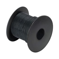 COBRA WIRE & CABLE A1012T-07-100 Rollo de cable grado marino calibre 12 en color negro de 100 pies (30.48 m).