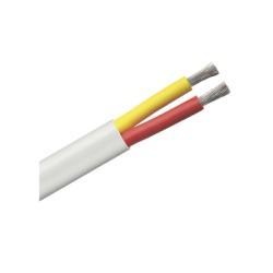 COBRA WIRE & CABLE B7W62T-20-500 Rollo de cable plano grado marino calibre 6 de 2 conductores (rojo y amarillo) de 500 pies (152.4 m).