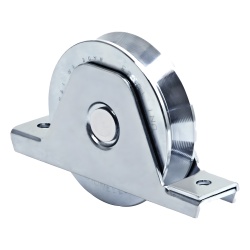 COMUNELLO 1151-4550-001 336V - Rueda de 12 cm / Capacidad Para Puertas de Hasta 400 kg / Canal Tipo "V"