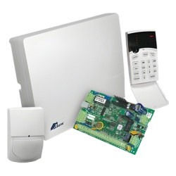 CROW RUNNER4/8-RF Panel de alarma Hibrido de 4 a 8 zonas funciones de control de acceso incluye: teclado Panel Gabinete de Plastico Teclado Iconos Receptor Inalambrico Sensor de Movimiento Inalambrico