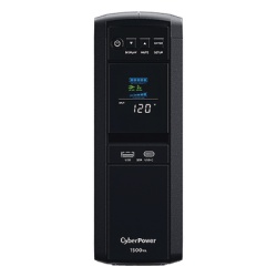 CYBERPOWER CP1500PFCLCDA UPS de 1500 VA/900 W Topologia Linea Interactiva Entrada 120 Vca NEMA 5-15P Onda Senoidal Pura Tipo Torre Con 10 Tomas NEMA 5-15R
