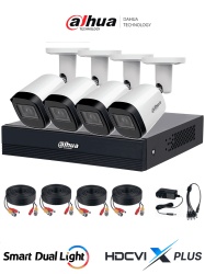 DAHUA DHT0250034 DAHUA DHI-KIT/XVR1B04-I/T/4-B2A21N-U-IL-0280B - Kit 4 Canales 2 MP/ DVR Cooper-U WizSense con IA/ Camaras B2A21N-U-IL-0280B/ Hasta 5 Canales IP Rendimiento Max 20Mbps/ Soporta HDCVI &
