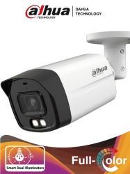 DAHUA DHT0290084 DAHUA HAC-HFW1200TLMN-IL-A - Camara Bullet de 2 Megapixeles/ Iluminacion Dual Inteligente Full Color/ Lente de 2.8 mm/ 102 Grados de Apertura/ 40 Metros de IR y Luz Visible/ Microfon
