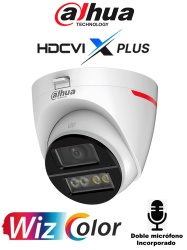 DAHUA DHT0300084 DAHUA DH-HAC-HDW1249XN-A-PRO -Camara Domo HDCVI 2MP WizColor/ HDCVI X PLUS/Video 24 Horas a Color/ Lente 2.8mm / Correccion de Distorsion de Imagen IA/ Iluminador Inteligente 50m /Dob
