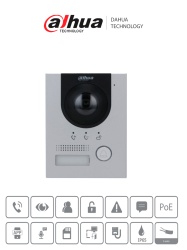 DAHUA DHT2220049 DAHUA VTO2202F-P-S2 - Frente de calle para videoportero IP/ Metalico/ Camara de 2 MP con 160 de apertura/ IK07/ Exterior IP65/ Vision nocturna/ PoE/ Indicador de voz/ Apertura de chap