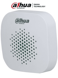 DAHUA DHT2480008 DAHUA DHI-ARA12-W2 - Sirena inalambrica para interior Potencia 105 dB 3 niveles de volumen LED indicador Alarma de bateria baja Medicion de temperatura App DMSS Frecuencia 433