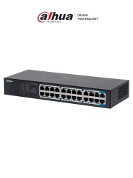 DAHUA DHT3700018 DAHUA DH-S3024-24GT - Switch Gigabit de 24 puertos no administrable Capa 2 Carcasa metalica switching de 48G tasa de reenvio de 35.7 Mbps memoria buffer de 8.4Mb y proteccion av