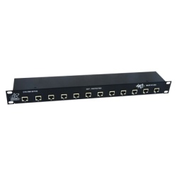 DITEK DTK-RM12ETHS Protector de puertos IP de 12 Canales para uso en CAT5e CAT6 y CAT6A.