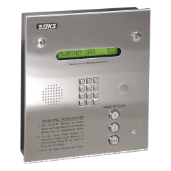 DKS DOORKING 1835-084 Control de acceso / Gabinete empotrable / 2 puertas / 3000 numeros telefonicos / 11 digitos / Directorio en pantalla / Lineas A/D
